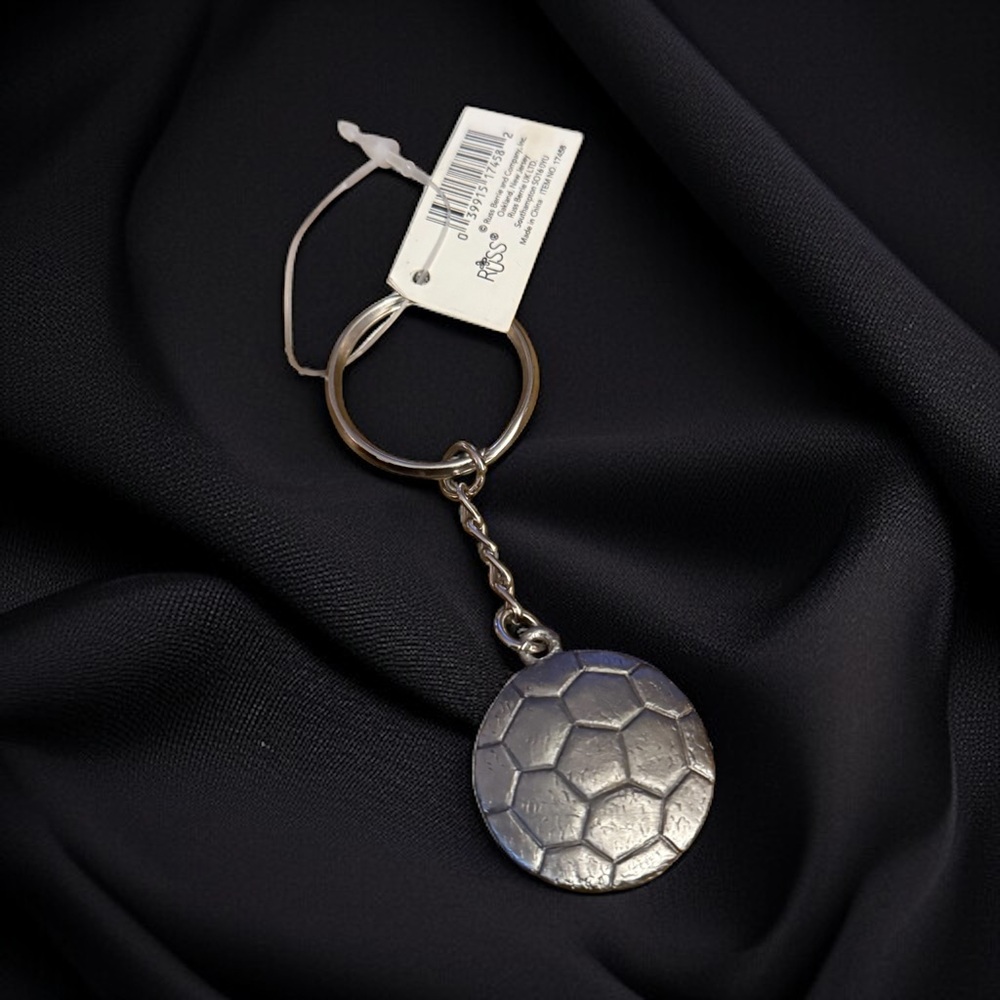 Russ pewter soccer ball keychain